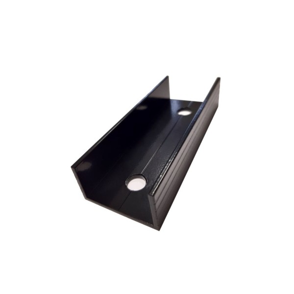 Łącznik szyn profila montażowego 40x40 100mm CZARNY